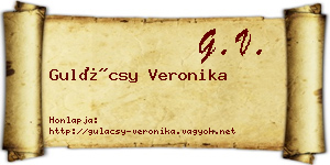 Gulácsy Veronika névjegykártya